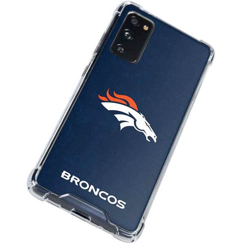 NFL Denver Broncos - Distressed Galaxy S20 FE Clear Case